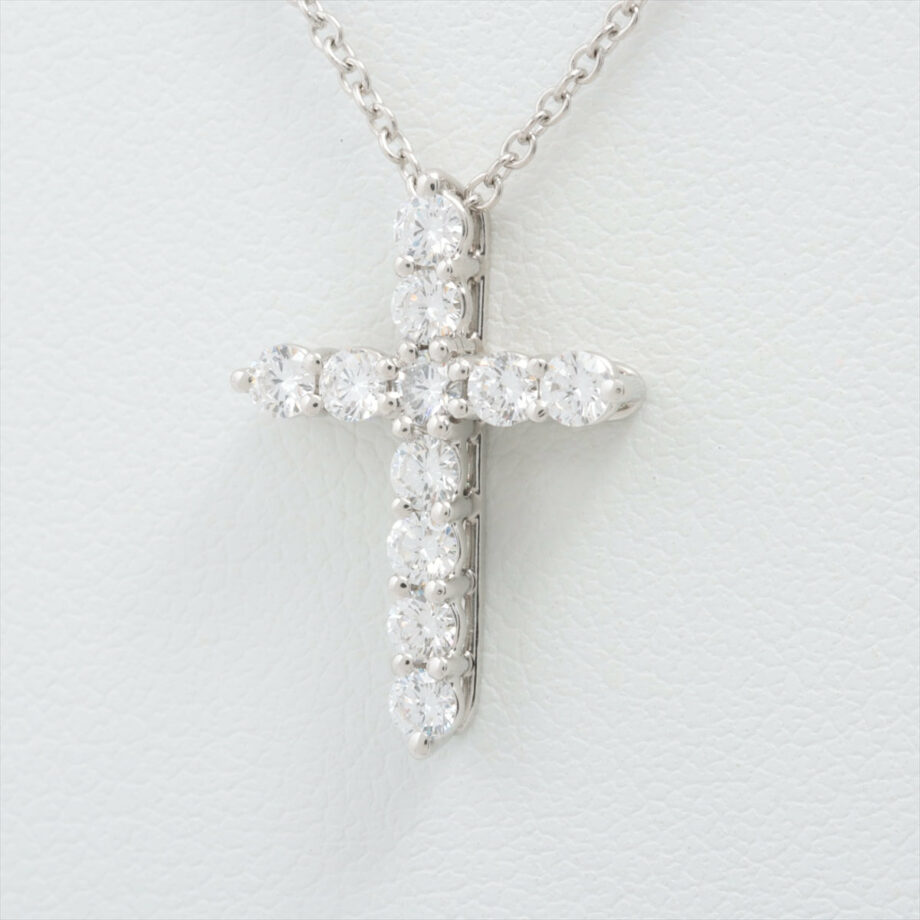 Tiffany Small Cross diamond Necklace