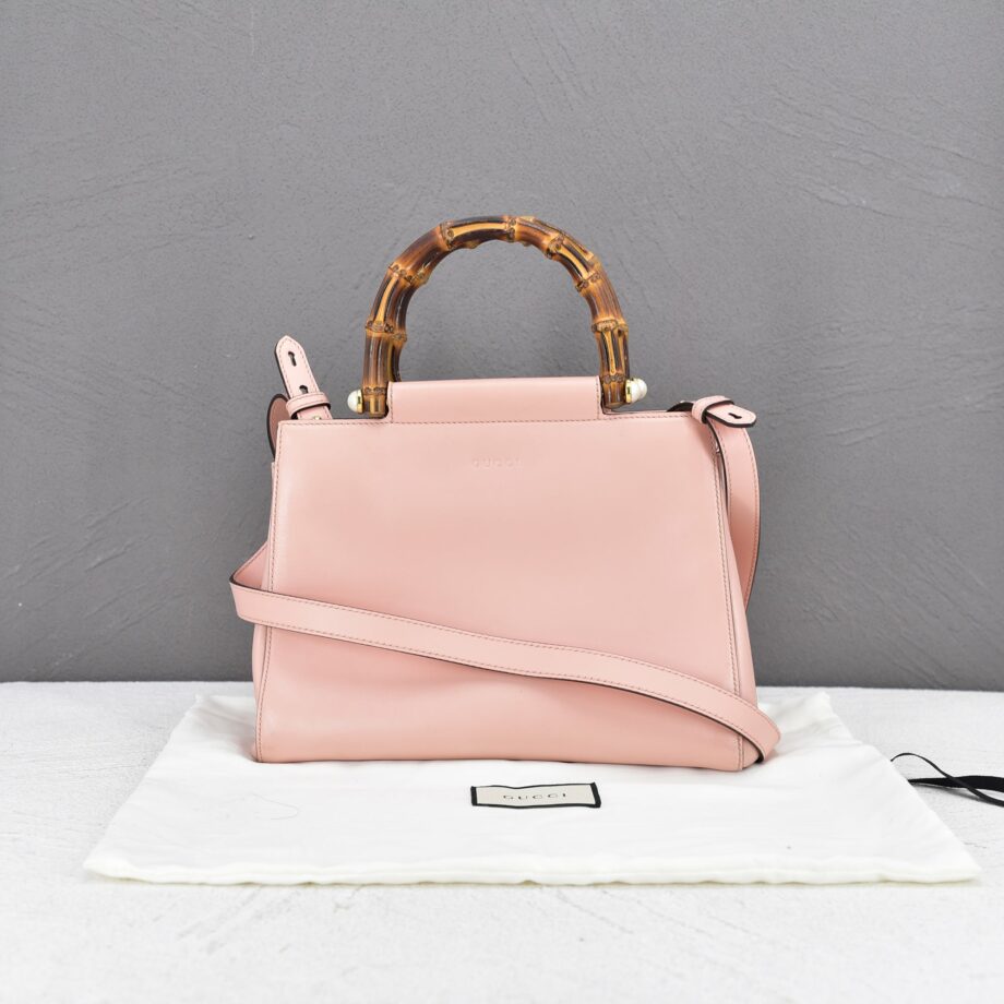 Borsa GUCCI Bamboo in pelle rosa