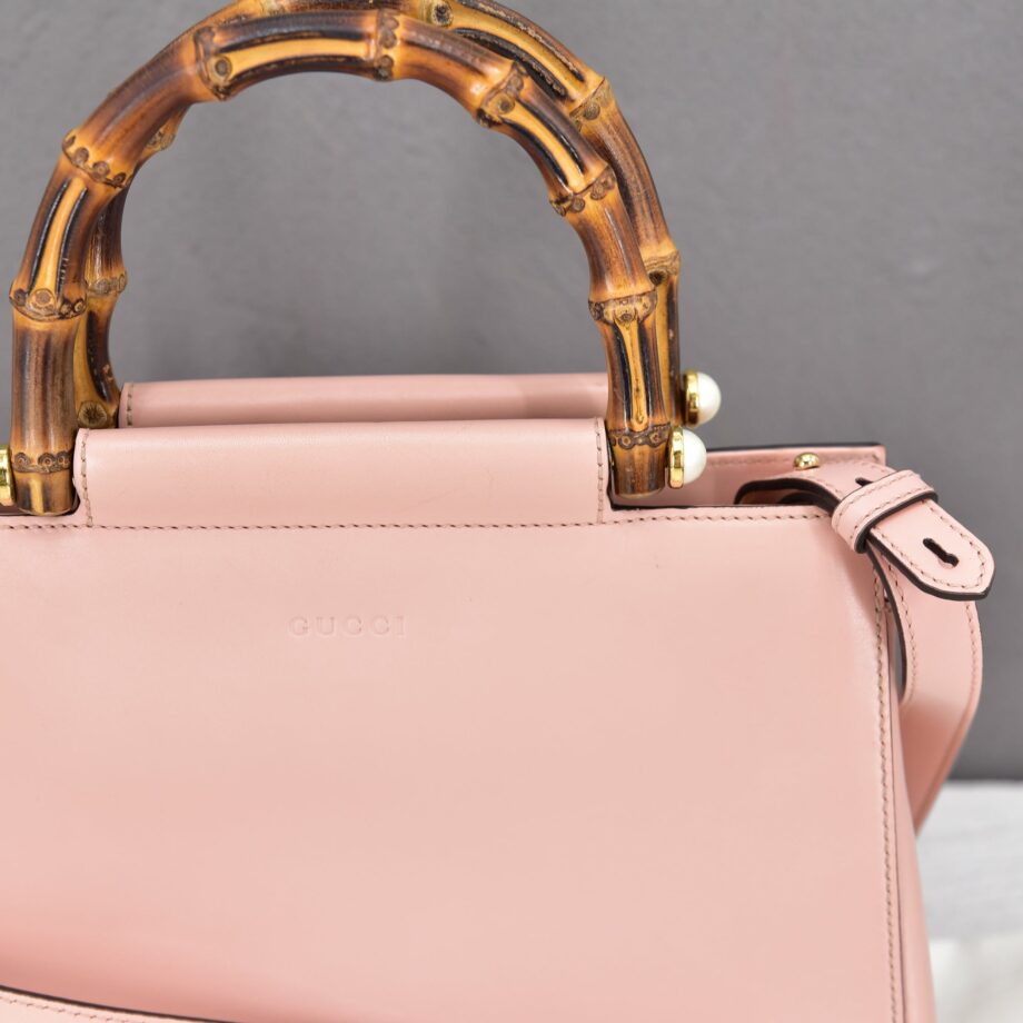 Borsa GUCCI Bamboo in pelle rosa