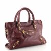 BalenciagaCityGiantStudsBagLeatherSmallred2