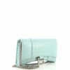 BalenciagaHourglassChainWalletCrocodileEmbossedLeather3