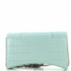 BalenciagaHourglassChainWalletCrocodileEmbossedLeather4