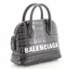 BalenciagaLogoVilleBagCrocodileEmbossedLeatherXXS3