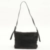 BottegaVenetaIntrecciatoCrocodilexLeatherShoulderbagBlack1