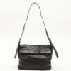 BottegaVenetaIntrecciatoCrocodilexLeatherShoulderbagBlack2