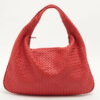 BottegaVenetaIntrecciatoIntrecciatoLeatherOneshoulderbagRedWithmirror1