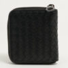 BottegaVenetaIntrecciatoLeatherCompactWalletBlack2