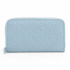 BottegaVenetaIntrecciatoLeatherRound-Zip-WalletBlue1