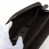 BottegaVenetaIntrecciatoLeatherRound-Zip-WalletBrown3