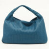 BottegaVenetaIntrecciatoLeatherShoulderbagBlueWithmirror2