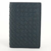 BottegaVenetaIntrecciatoLeatherWalletNavyblue1