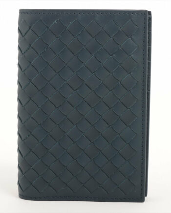 Bottega Veneta Intrecciato Leather Wallet Navy blue