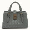 BottegaVenetaIntrecciatoRomeLeather2wayshoulderbagGrey01