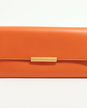 Bottega Veneta Leather Wallet Orange