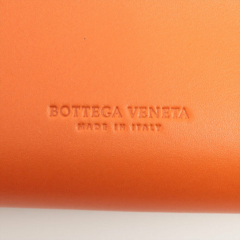 Bottega Veneta Leather Wallet Orange
