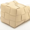 BottegaVenetamaxiintrecciatoCassetteLeatherShoulderbagBeige3