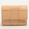 BottegaVenetamaxiintrecciatoLeatherWalletBeige1