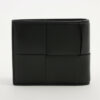BottegaVenetamaxiintrecciatoLeatherWalletBlack2