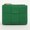 BottegaVenetamaxiintrecciatoLeatherWalletGreen1