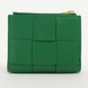 BottegaVenetamaxiintrecciatoLeatherWalletGreen2