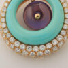 BvlgariMediterraneanEdenTurquoiseAmethystEarings750_YG_Total24.8g6