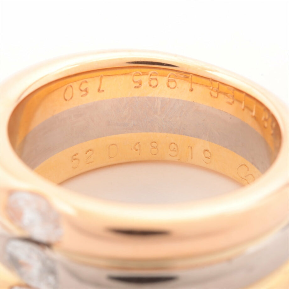 Cartier Ellipse 3 row diamond rings 750