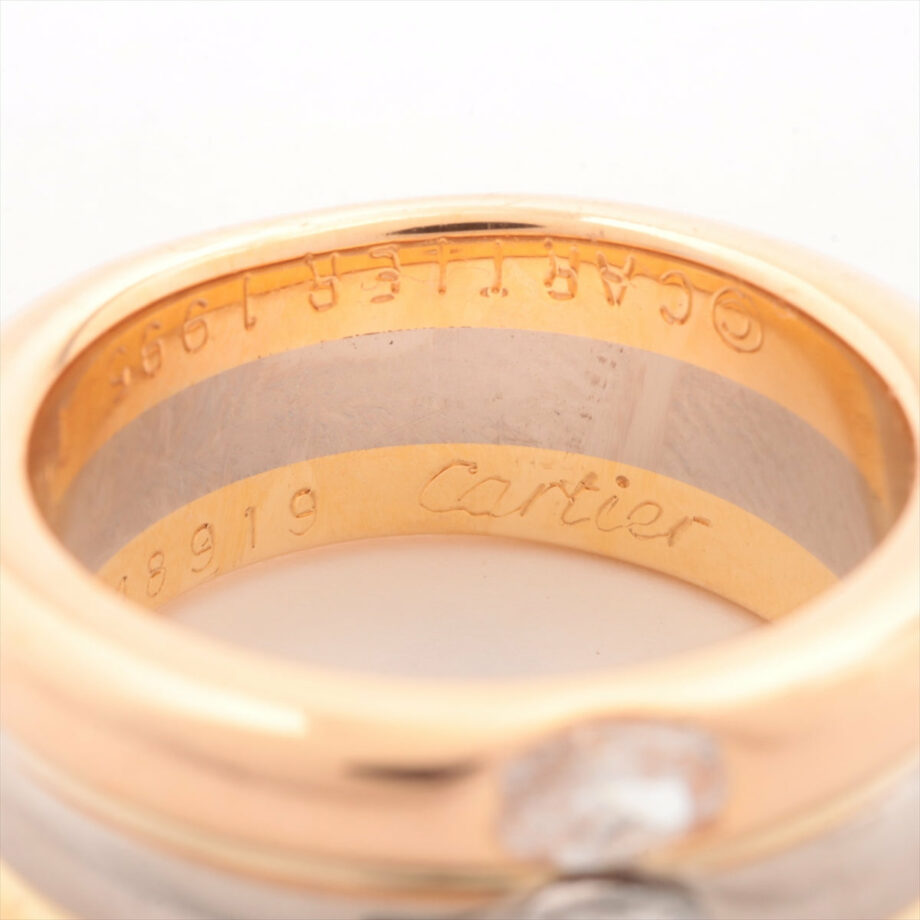 Cartier Ellipse 3 row diamond rings 750