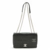 ChanelCocoMarkPunchingleatherSingleflapsinglechainbagBlackSilverMetalfittings1