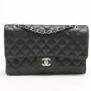 ChanelMatelasseCaviarskinDoubleflapDoublechainbagBlackSilverMetalfittings239608971