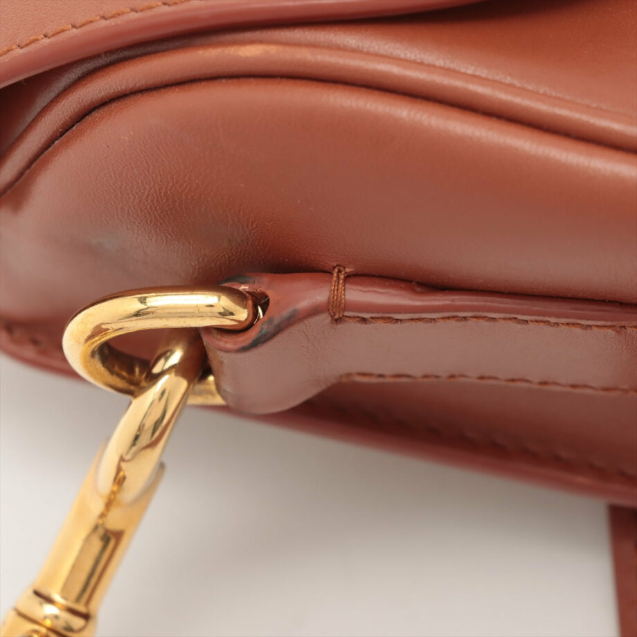 Christian Dior Bobby Leather Shoulder bag Brown