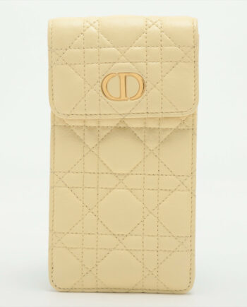 Christian Dior Cannage Leather Chain shoulder bag Beige