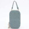 ChristianDiorCannagePhoneHolderLeatherChainshoulderbagBlue1