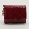 ChristianDiorLadyDiorLotusWalletPatentleatherWalletRed1