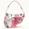 ChristianDiorSaddleBagCanvasxenamelShoulderbagPink1