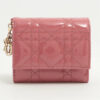 DIORLadyDiorPatentleatherCompactWalletPink1