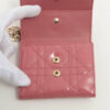 DIORLadyDiorPatentleatherCompactWalletPink3