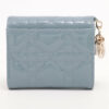 DIORLadyDiorPatentleatherWalletBlue2