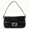 FendiMammaBaguetteVelourShoulderbagBlack1