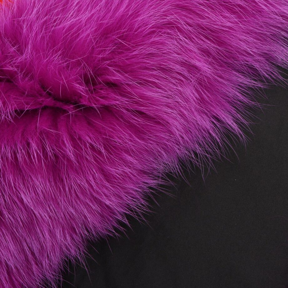 Fendi Shawl Fox x silk Red x purple
