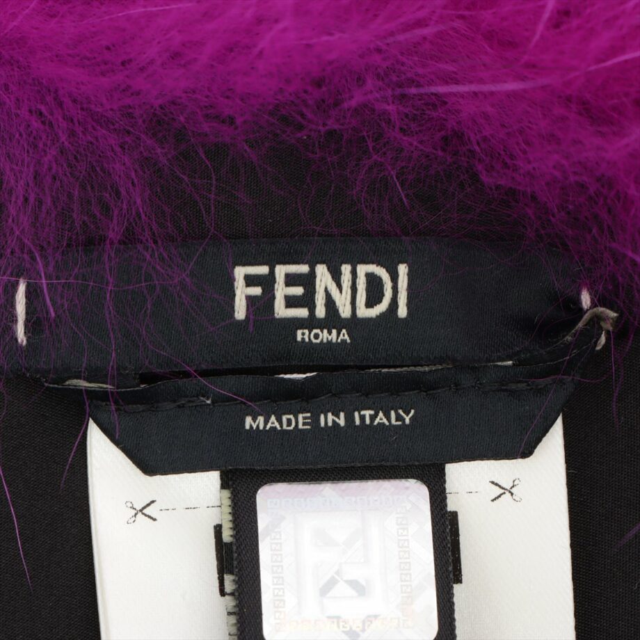 Fendi Shawl Fox x silk Red x purple