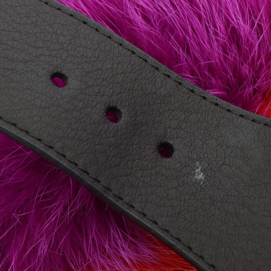 Fendi Shawl Fox x silk Red x purple