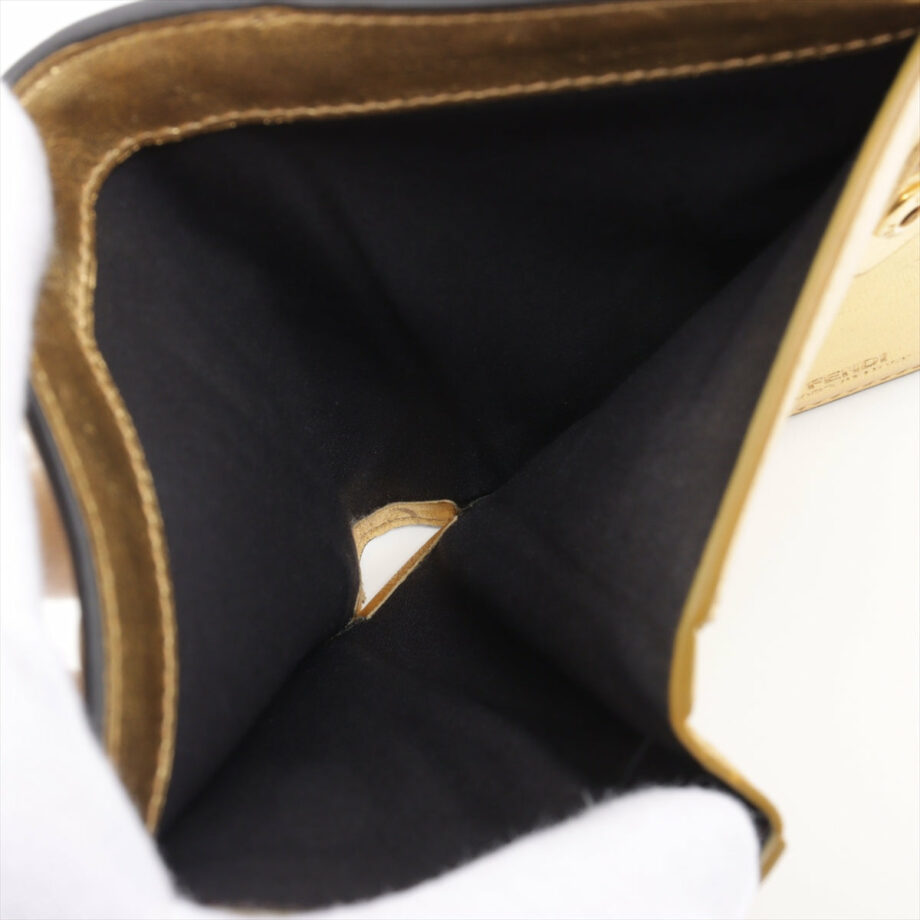 Fendi ZUCCa Leather Wallet gold