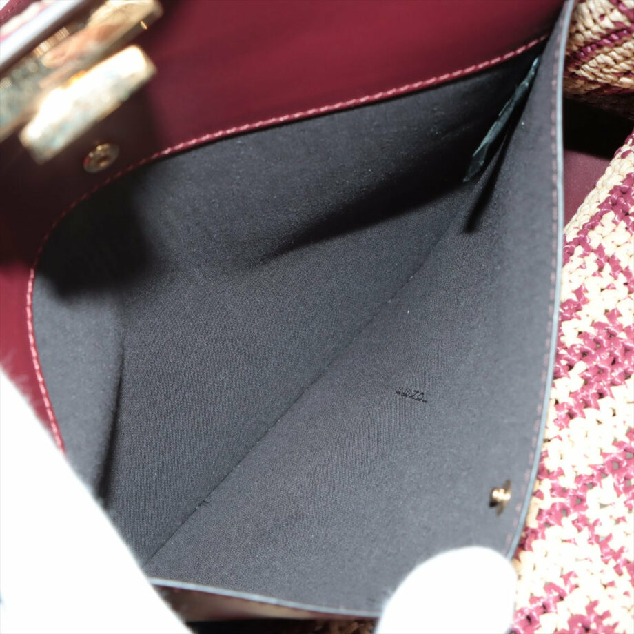 Fendi ZUCCa Peek-a-boo X tote bag Raffia Tote bag Bordeaux