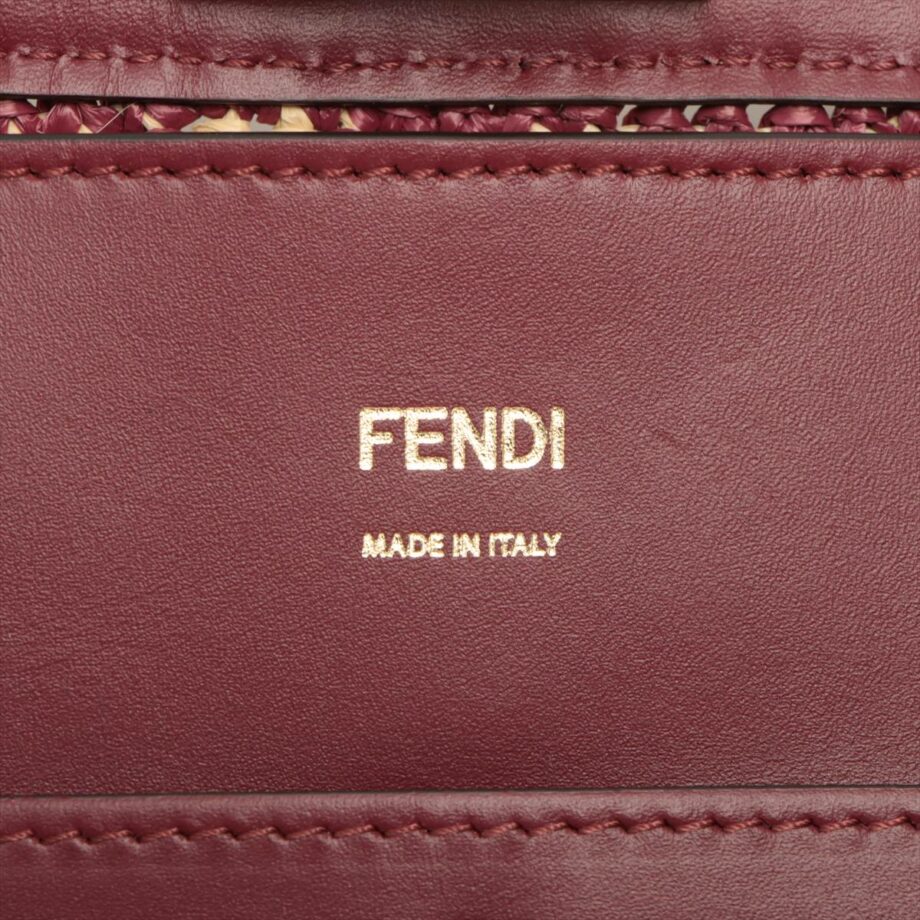 Fendi ZUCCa Peek-a-boo X tote bag Raffia Tote bag Bordeaux