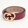 Gucci245856InterlockingGheartsBelt105LeatherRed1