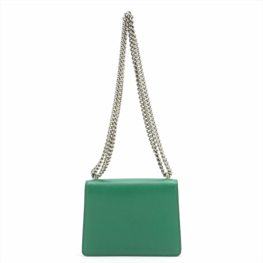 Borsa Gucci Dionysus Leather Chain shoulder bag Green 421970