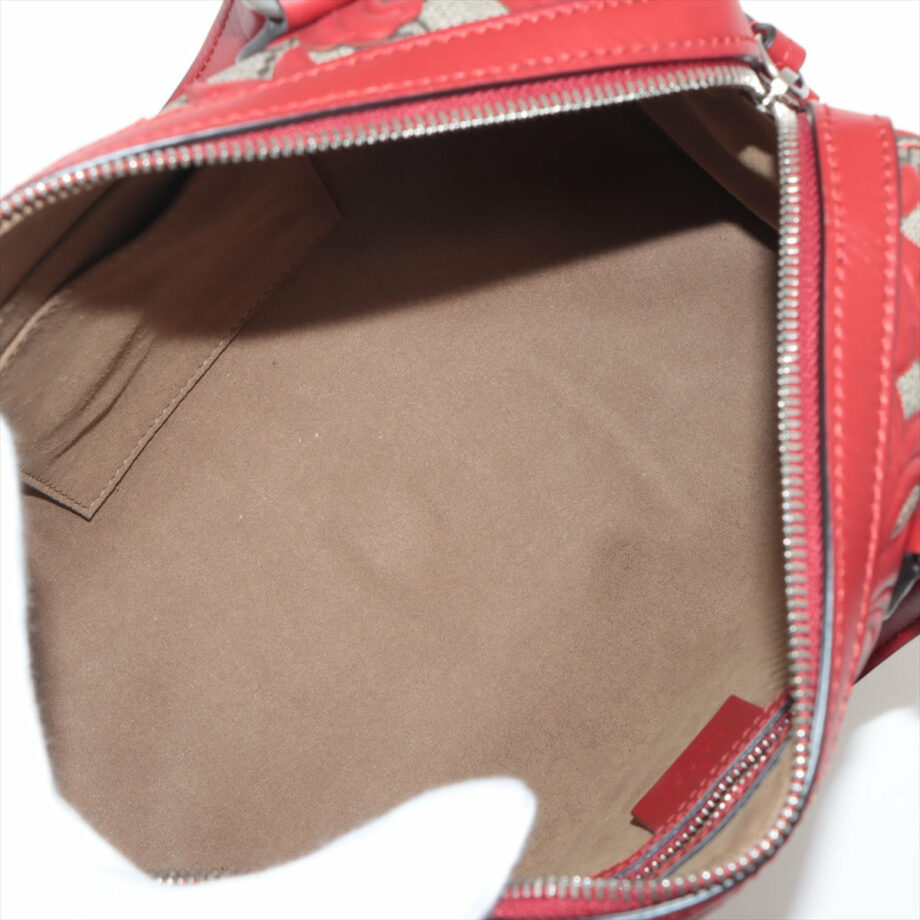 GucciGGSupremeArabesquePVC_leather2wayhandbagBeigexred40952907