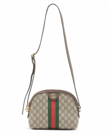 Gucci Supreme Ophidia PVC & leather Shoulder bag Beige 499621
