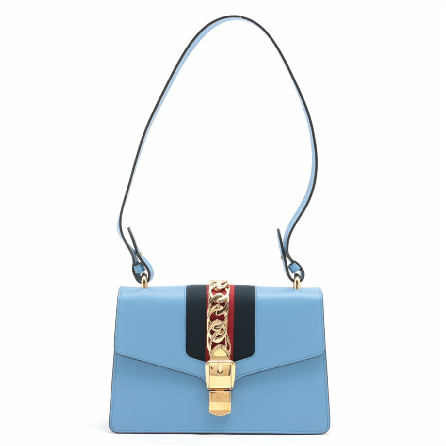 GucciSylvieLeatherShoulderbagBlue4213321