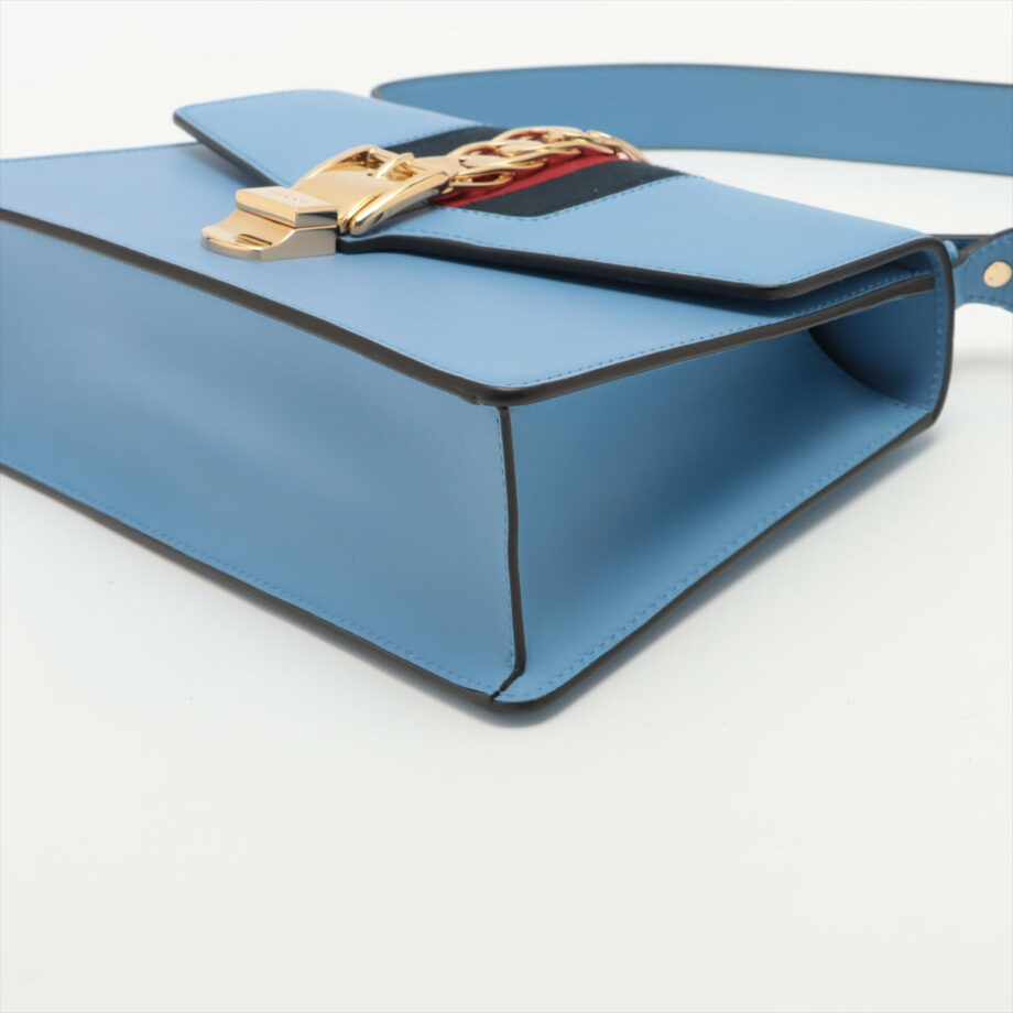 GucciSylvieLeatherShoulderbagBlue4213323